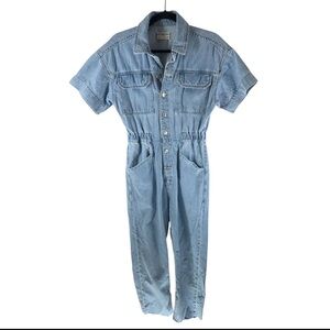 We The Free Men's Denim Jumpsuit - Light Blue